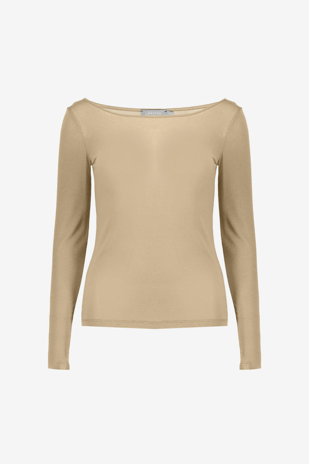 Geisha lichtgebreide cashmere trui dark sand