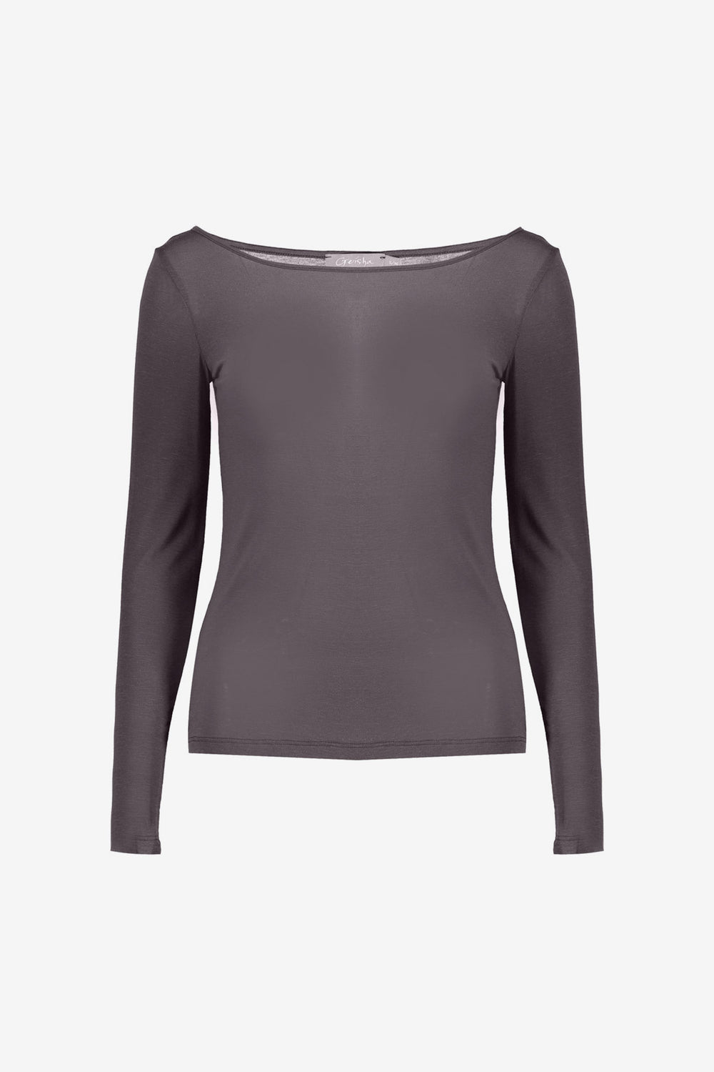 Geisha lichtgebreide cashmere trui anthraciet