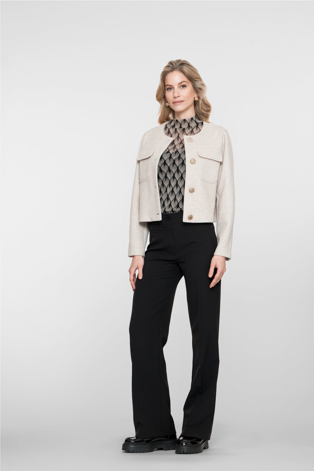 Geisha dames donkerbruine pantalon