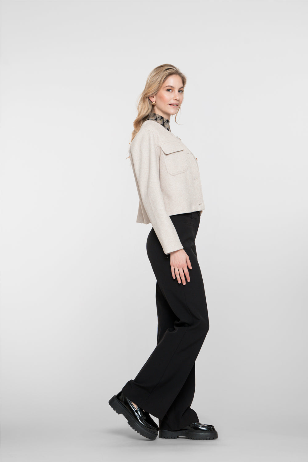 Geisha dames donkerbruine pantalon