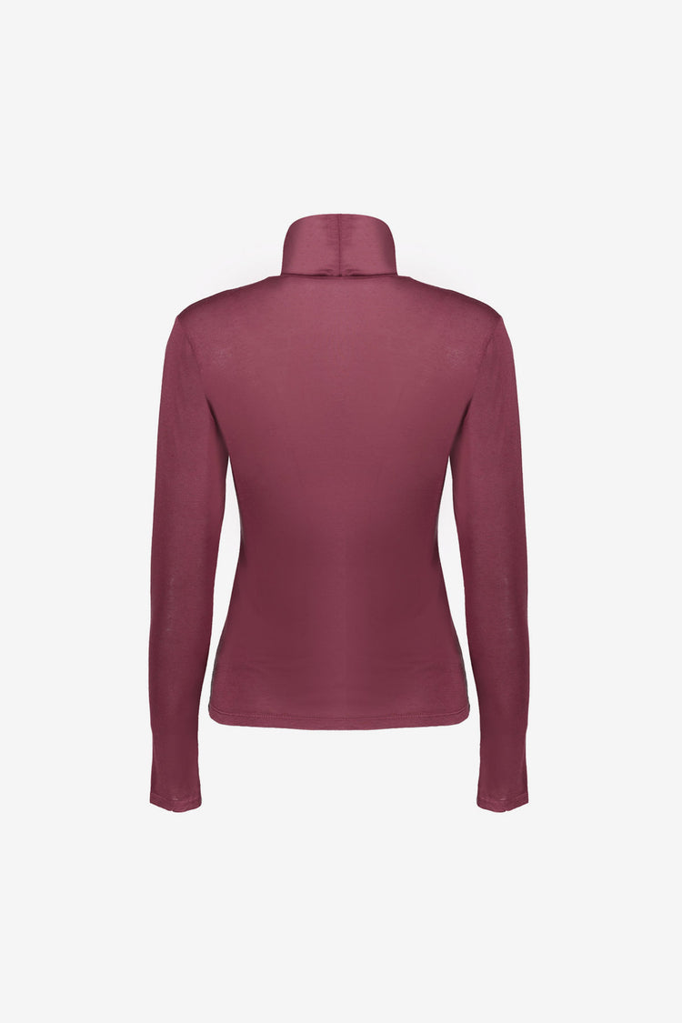 Cashmere turtle neck top bordeaux